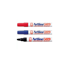 Marcador Permanente Artline 509 Recargable de Alta Durabilidad - Punta Redonda - Ideal para Uso Profesional y Escolar