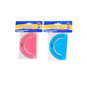 Transportador Flexible de 180° con Diseño Resistente y Precisión de Medida - Ideal para Uso Escolar y Profesional