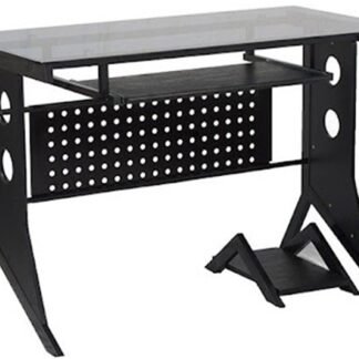 Escritorio para Computadora Xtech CT-1211 Negro con Tope de Vidrio Templado - Diseño Moderno y Elegante