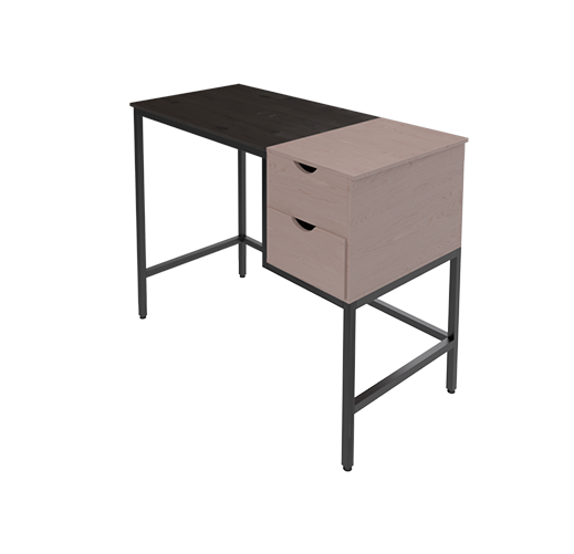 Escritorio para Computadora Xtech con Cajón - Color Marrón con Base Negra