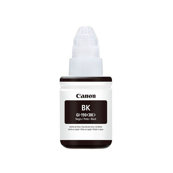 Botella de Tinta Negra Canon GI-190 BK 135 ml - Computodo - El Salvador