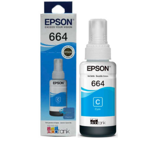 Botella de Tinta Cian Epson 664