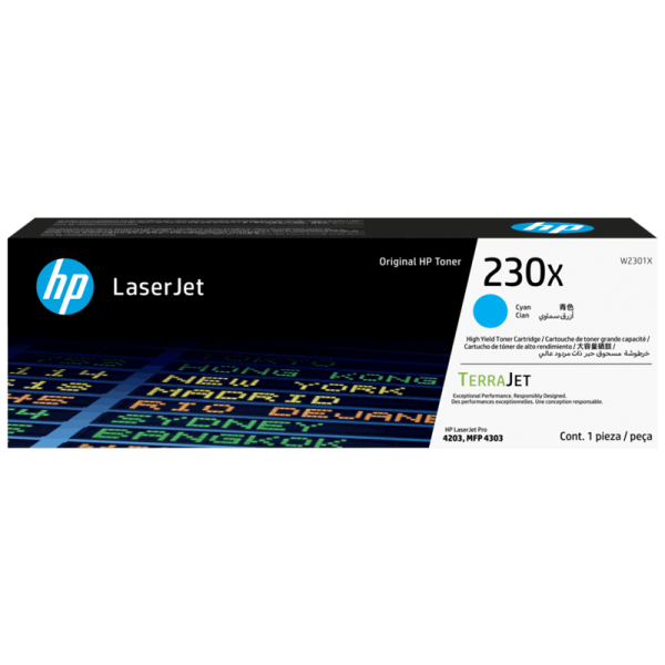 Tóner HP 230X W2301X Cian Original Doble Rendimiento - RG Rivas - El Salvador